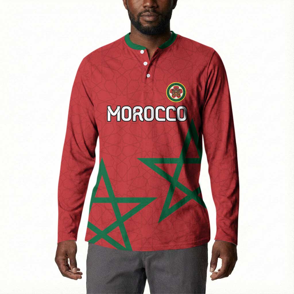 Custom Morocco Heritage Football Button Sweatshirt Road To Champion