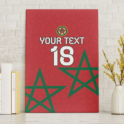 Custom Morocco Heritage Football Canvas Wall Art Road To Champion