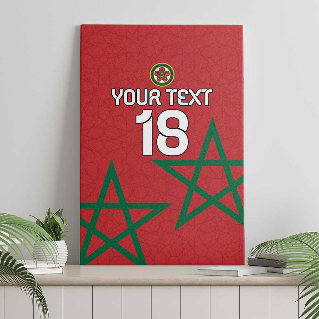 Custom Morocco Heritage Football Canvas Wall Art Road To Champion