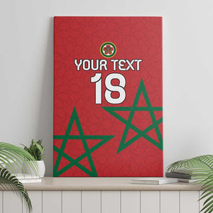 Custom Morocco Heritage Football Canvas Wall Art Road To Champion