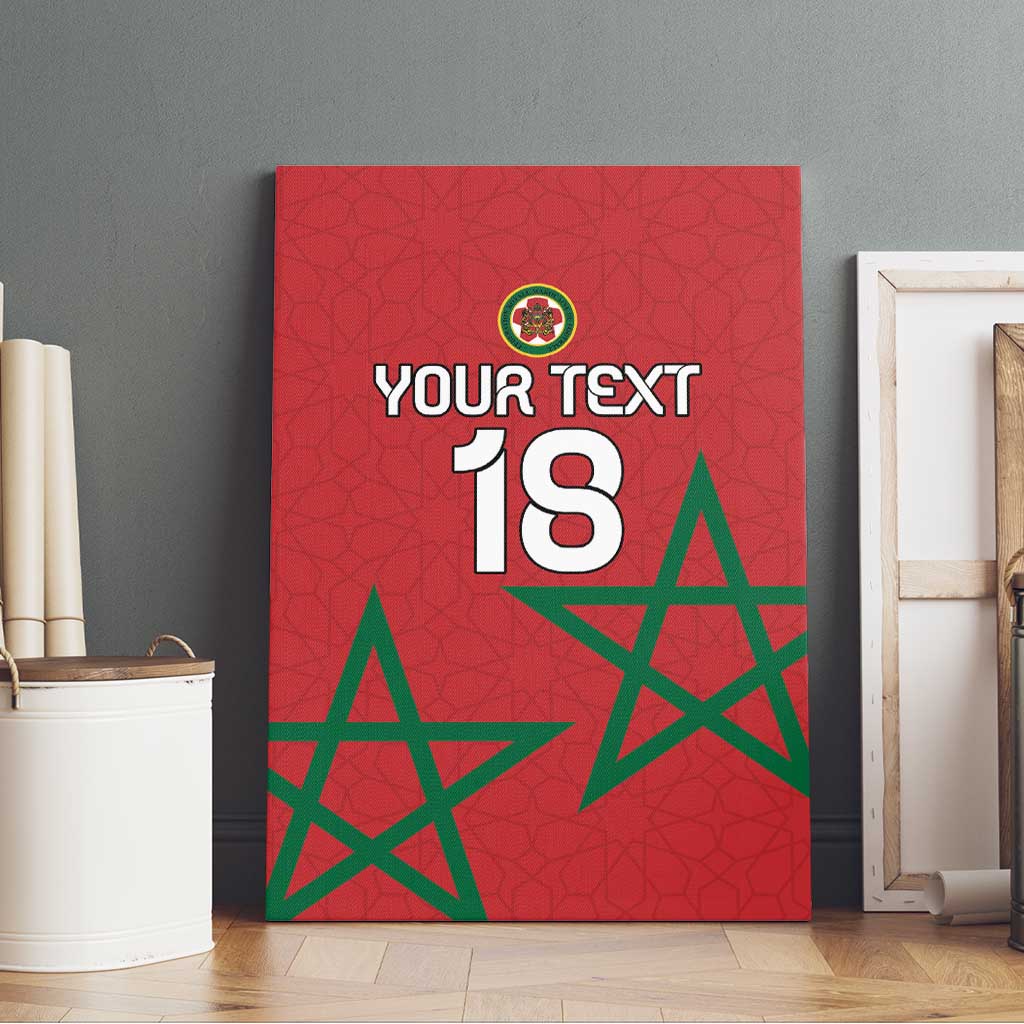 Custom Morocco Heritage Football Canvas Wall Art Road To Champion