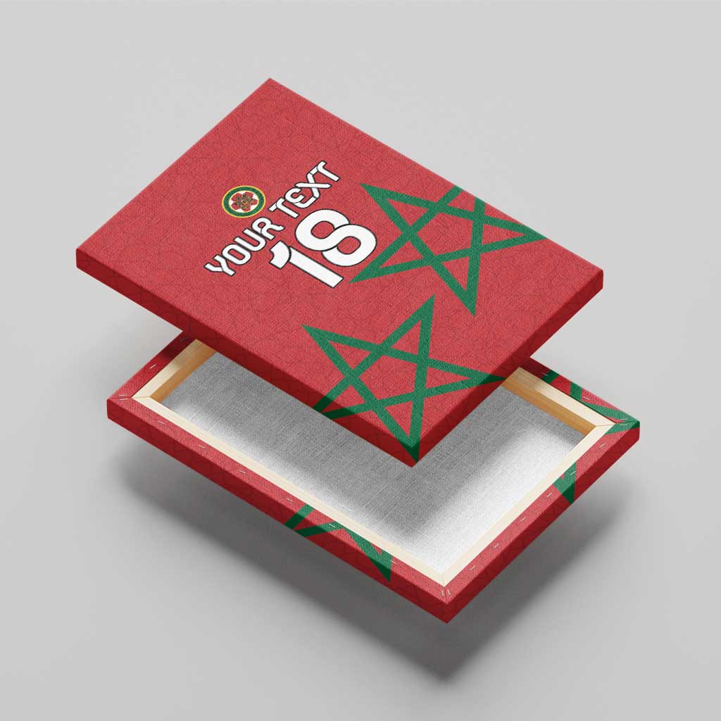 Custom Morocco Heritage Football Canvas Wall Art Road To Champion