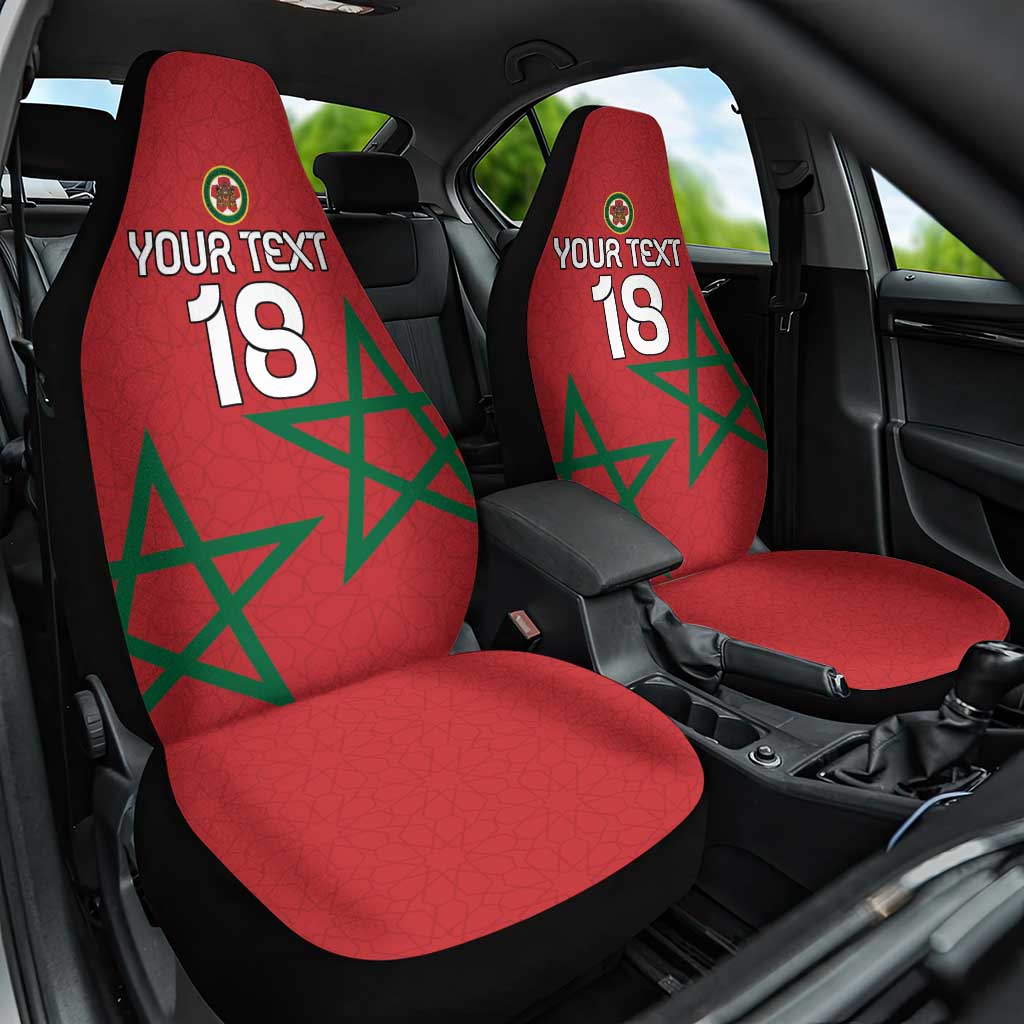 Custom Morocco Heritage Football Car Seat Cover Road To Champion
