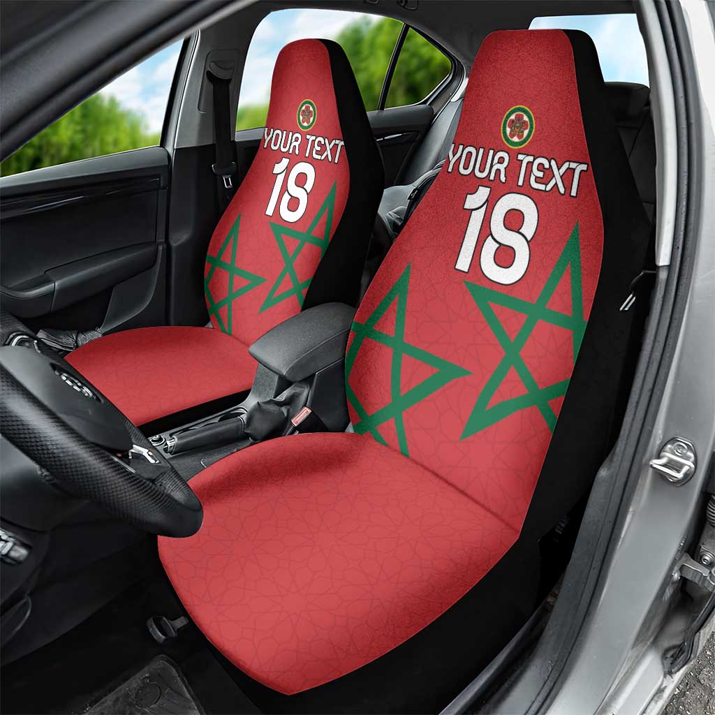 Custom Morocco Heritage Football Car Seat Cover Road To Champion
