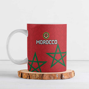 Custom Morocco Heritage Football Ceramic Mug Road To Champion