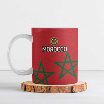 Custom Morocco Heritage Football Ceramic Mug Road To Champion