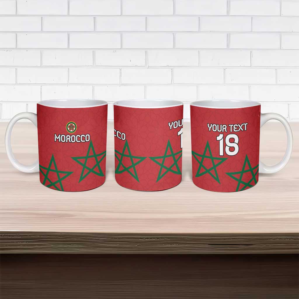 Custom Morocco Heritage Football Ceramic Mug Road To Champion