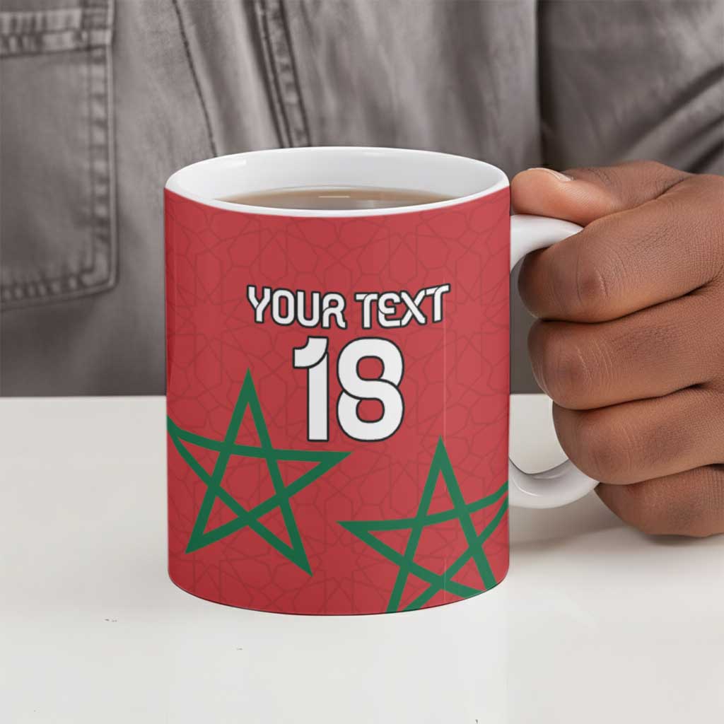 Custom Morocco Heritage Football Ceramic Mug Road To Champion