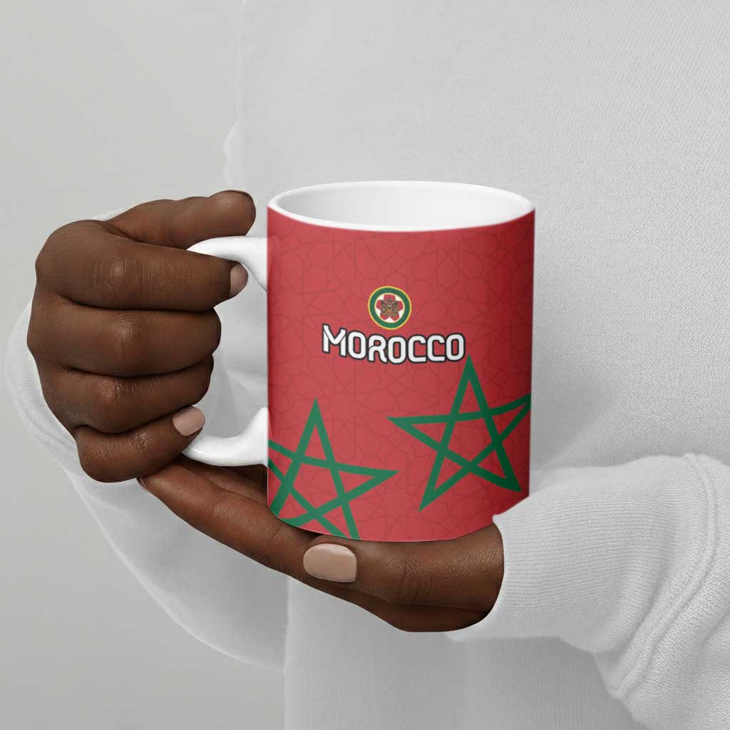 Custom Morocco Heritage Football Ceramic Mug Road To Champion