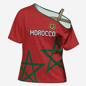 Custom Morocco Heritage Football Cross Shoulder Shirt Road To Champion