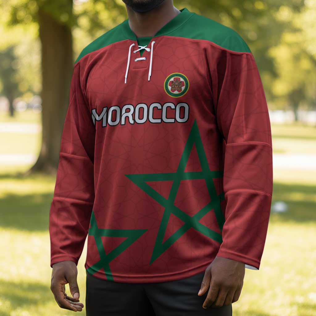 Custom Morocco Heritage Football Hockey Jersey Road To Champion