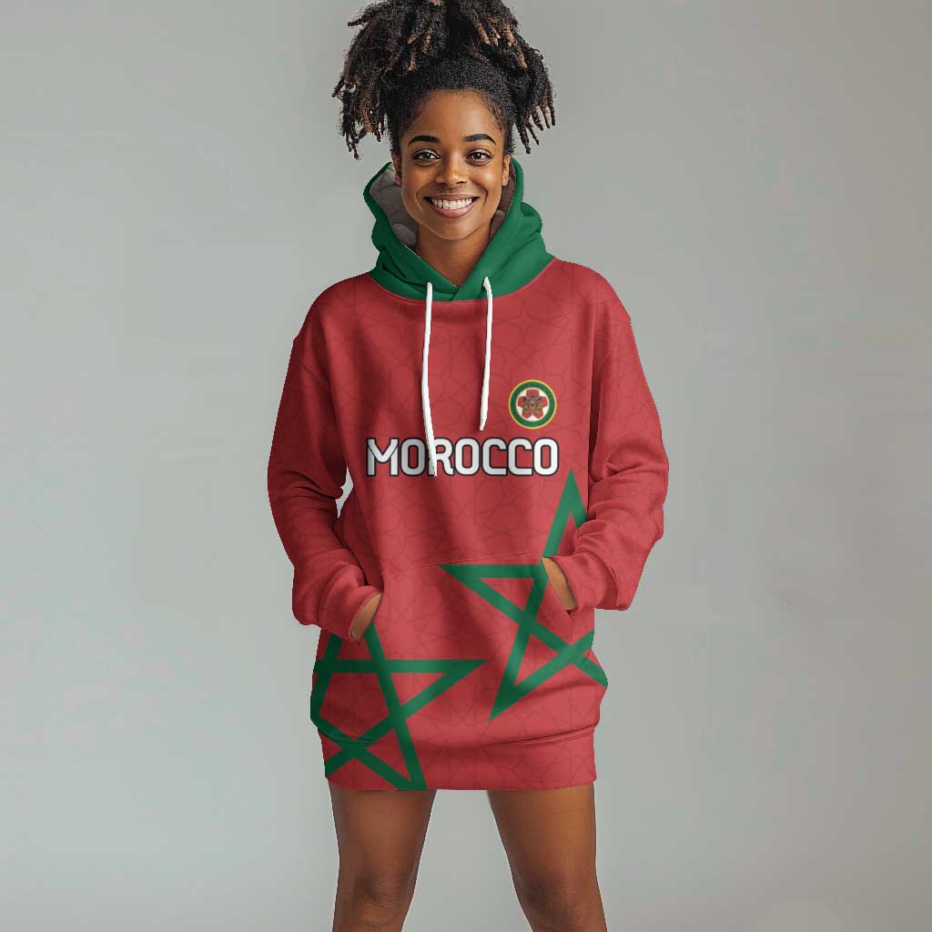 Custom Morocco Heritage Football Hoodie Dress Road To Champion
