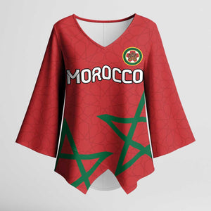 Custom Morocco Heritage Football Kimono Sleeve Blouse Road To Champion