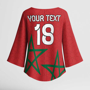 Custom Morocco Heritage Football Kimono Sleeve Blouse Road To Champion