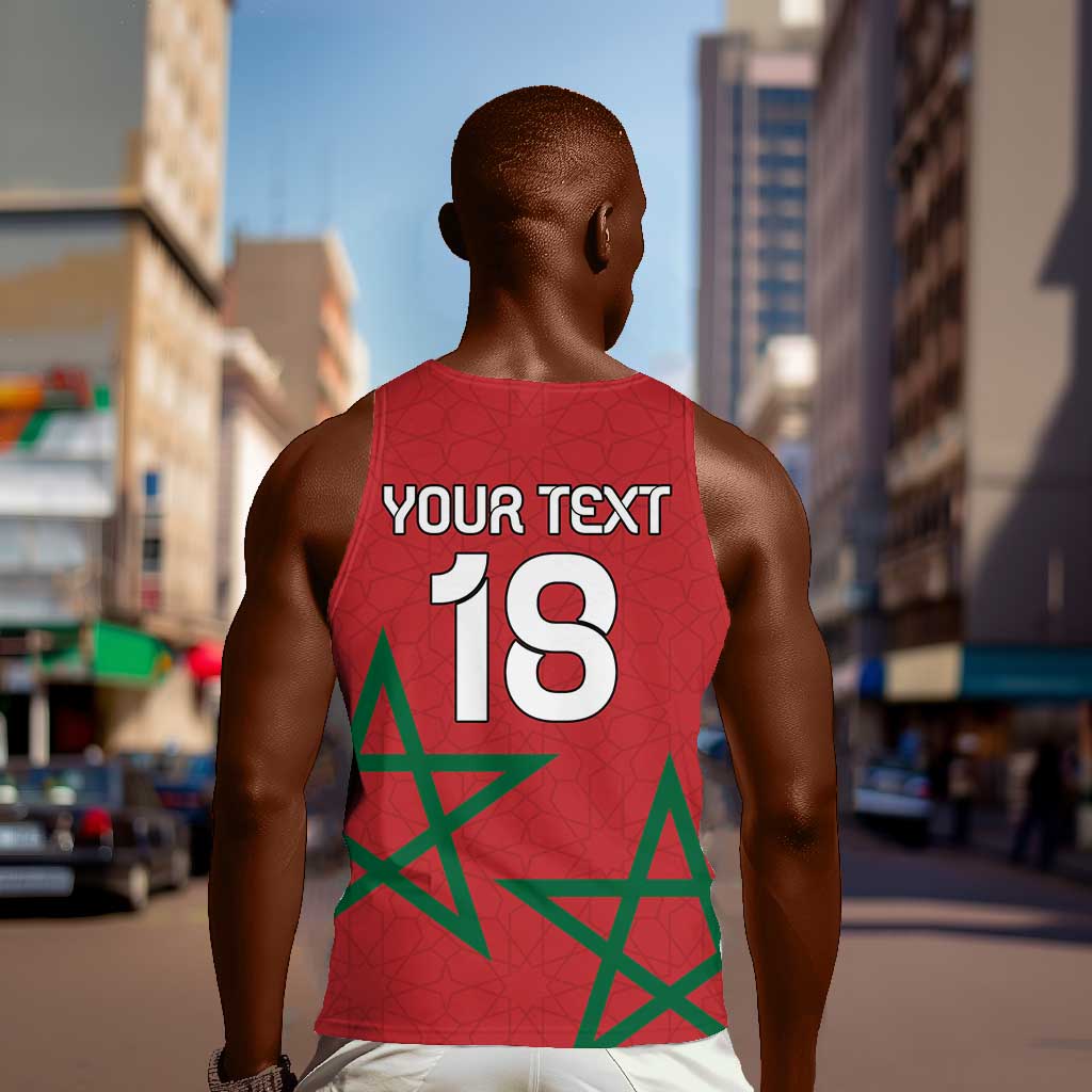 Custom Morocco Heritage Football Men Tank Top Road To Champion