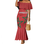 Custom Morocco Heritage Football Mermaid Dress Road To Champion
