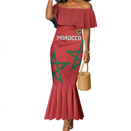 Custom Morocco Heritage Football Mermaid Dress Road To Champion