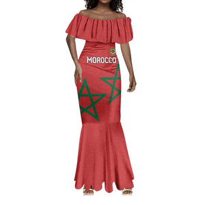 Custom Morocco Heritage Football Mermaid Dress Road To Champion