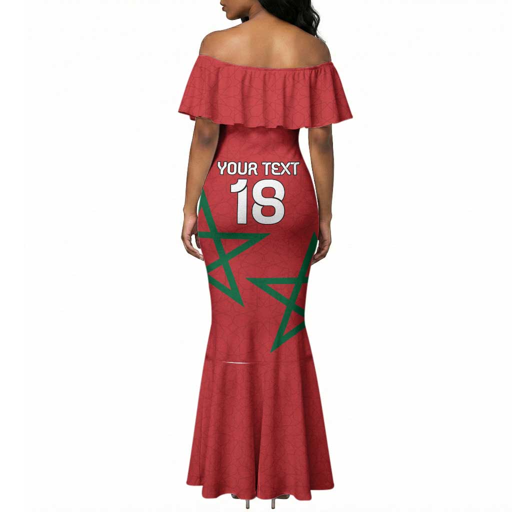 Custom Morocco Heritage Football Mermaid Dress Road To Champion