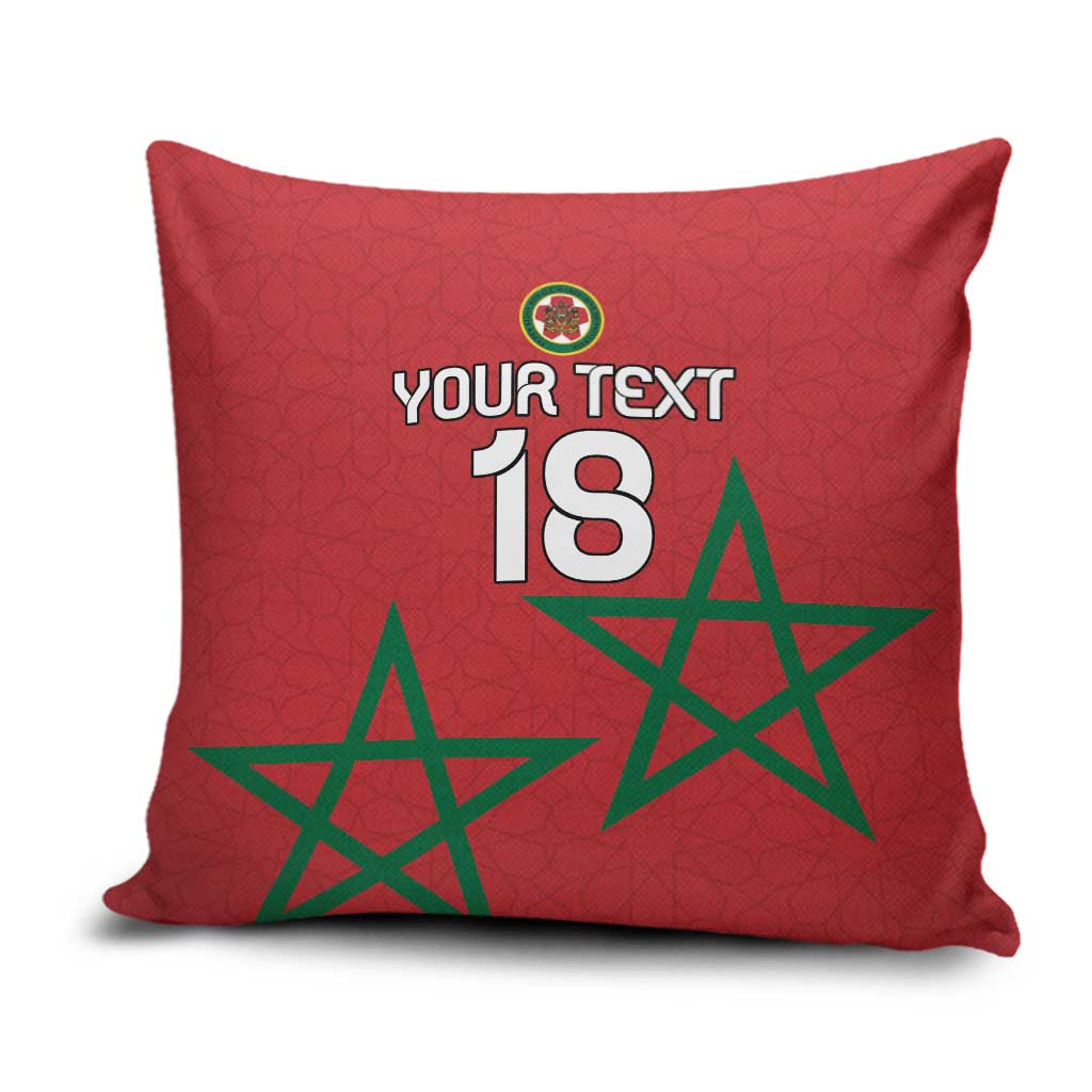 Custom Morocco Heritage Football Pillow Cover Road To Champion