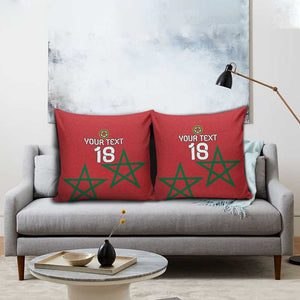 Custom Morocco Heritage Football Pillow Cover Road To Champion