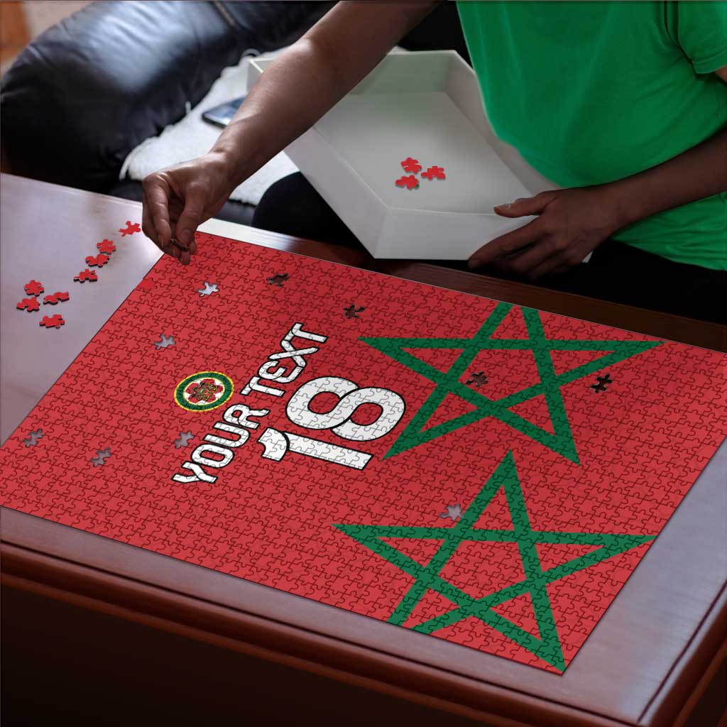 Custom Morocco Heritage Football Puzzle Road To Champion