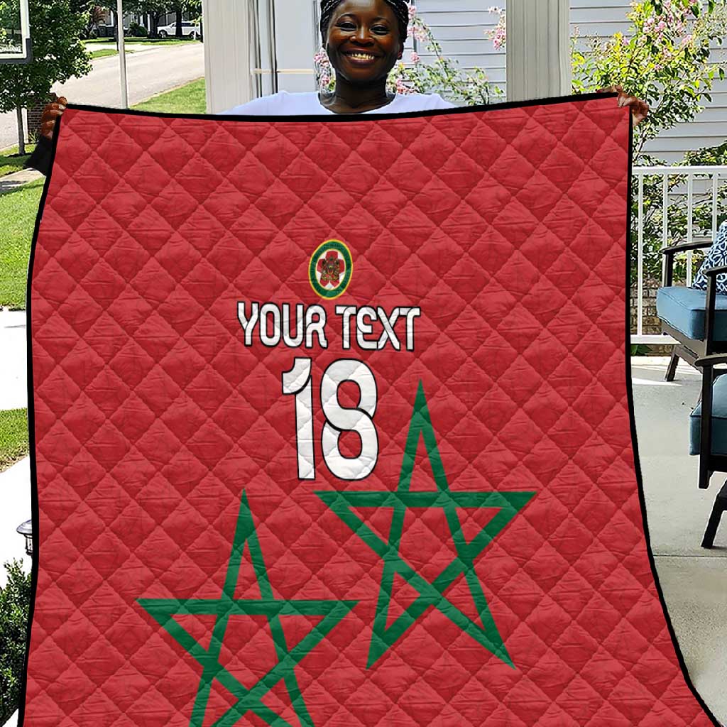 Custom Morocco Heritage Football Quilt Road To Champion