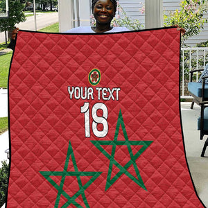 Custom Morocco Heritage Football Quilt Road To Champion