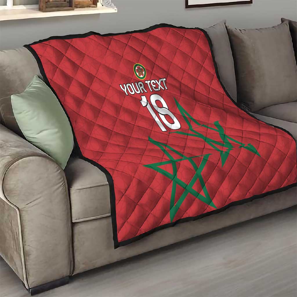 Custom Morocco Heritage Football Quilt Road To Champion