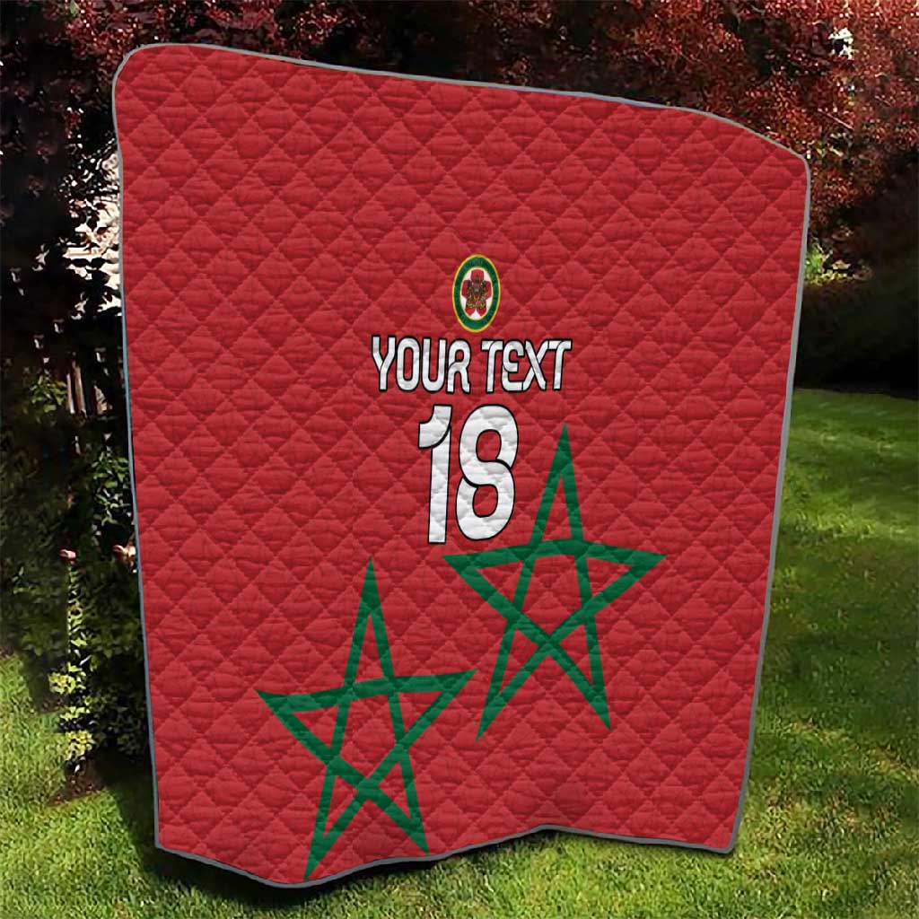 Custom Morocco Heritage Football Quilt Road To Champion