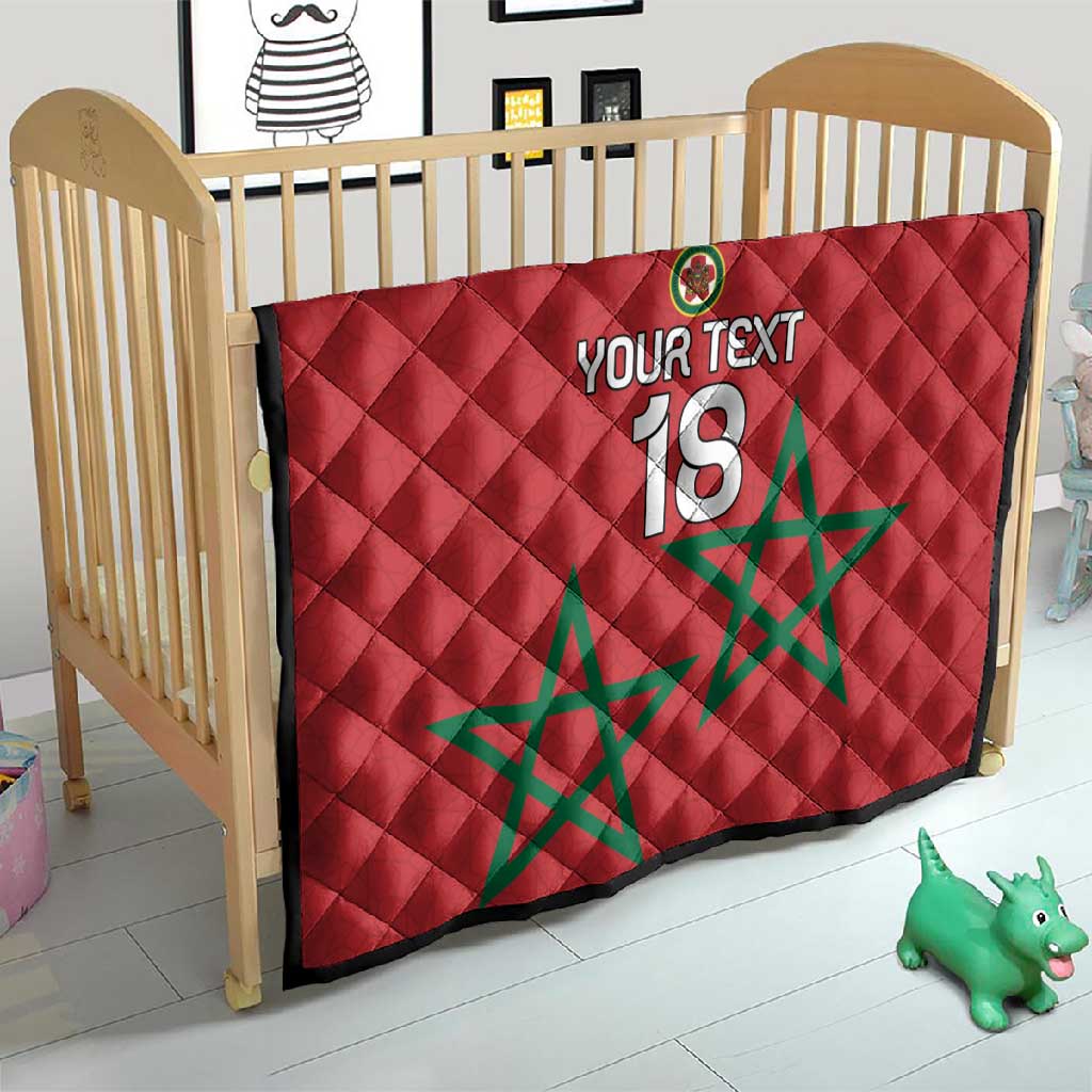 Custom Morocco Heritage Football Quilt Road To Champion