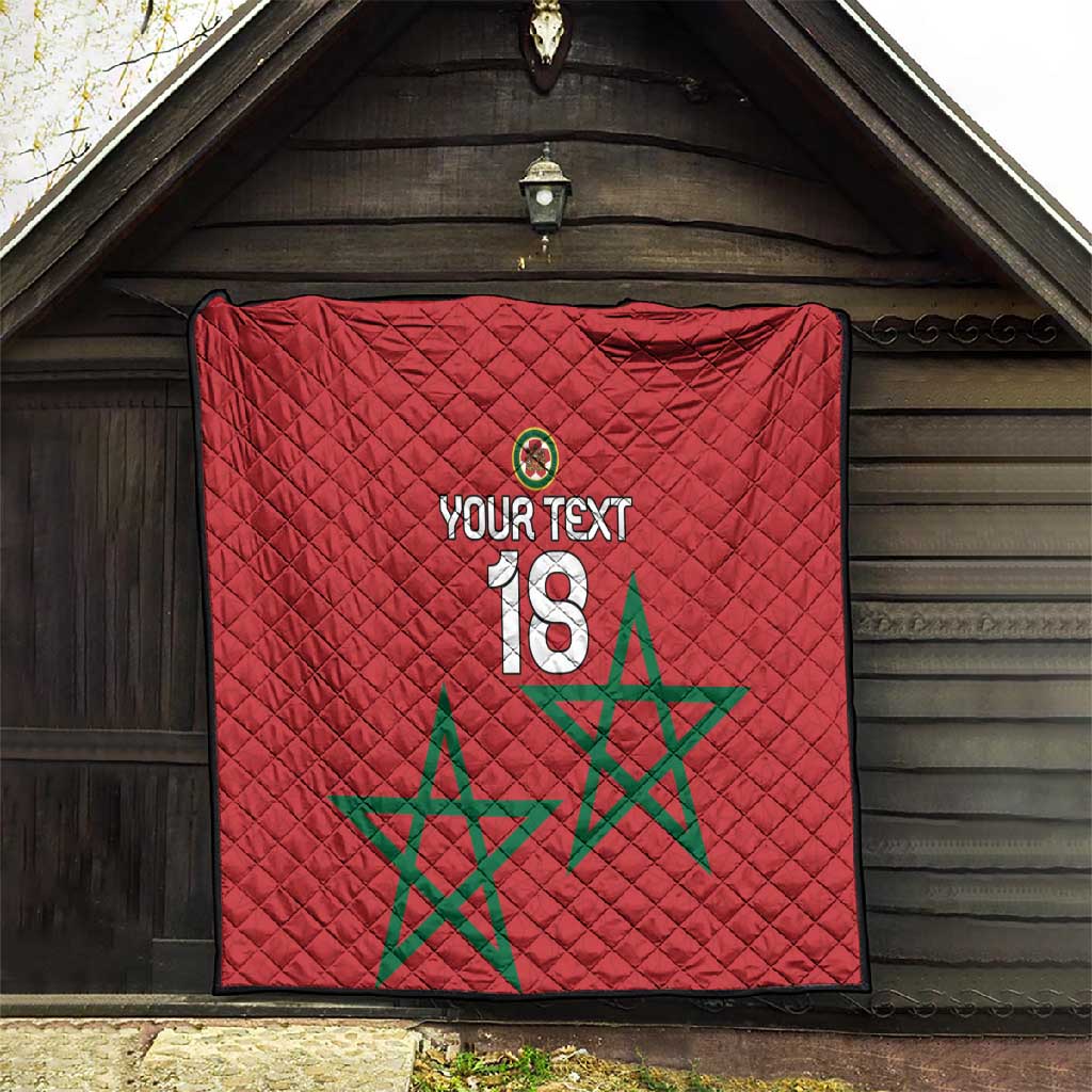 Custom Morocco Heritage Football Quilt Road To Champion