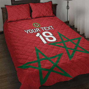 Custom Morocco Heritage Football Quilt Bed Set Road To Champion