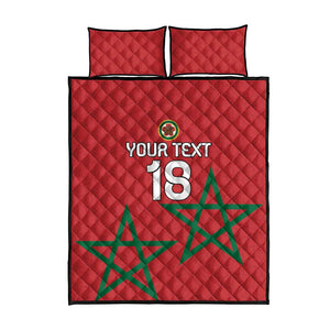Custom Morocco Heritage Football Quilt Bed Set Road To Champion