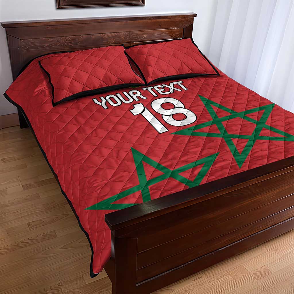 Custom Morocco Heritage Football Quilt Bed Set Road To Champion