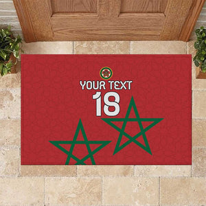 Custom Morocco Heritage Football Rubber Doormat Road To Champion