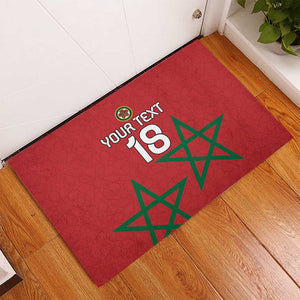 Custom Morocco Heritage Football Rubber Doormat Road To Champion