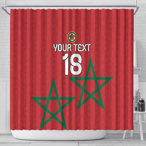 Custom Morocco Heritage Football Shower Curtain Road To Champion