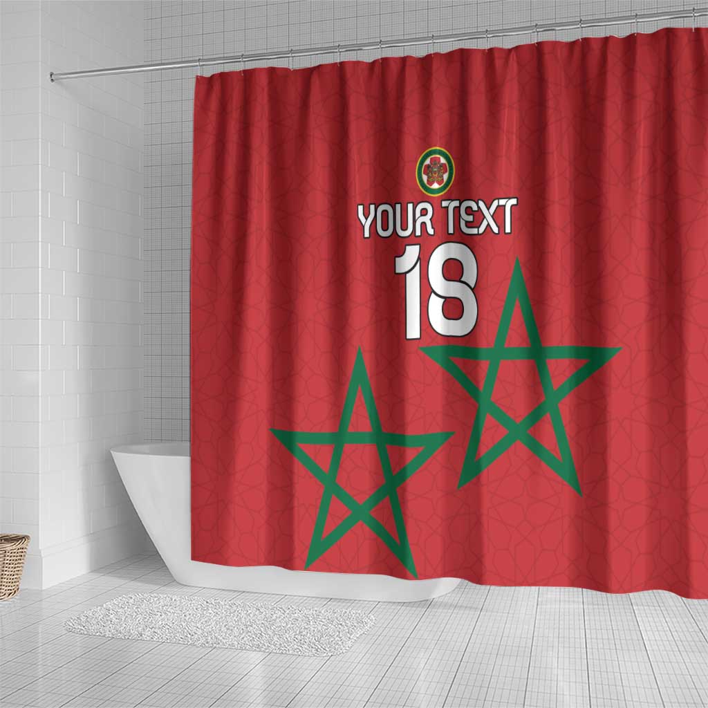 Custom Morocco Heritage Football Shower Curtain Road To Champion
