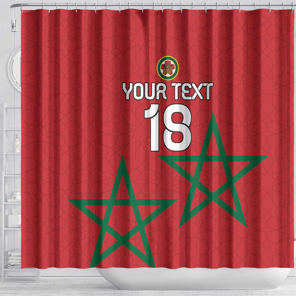 Custom Morocco Heritage Football Shower Curtain Road To Champion