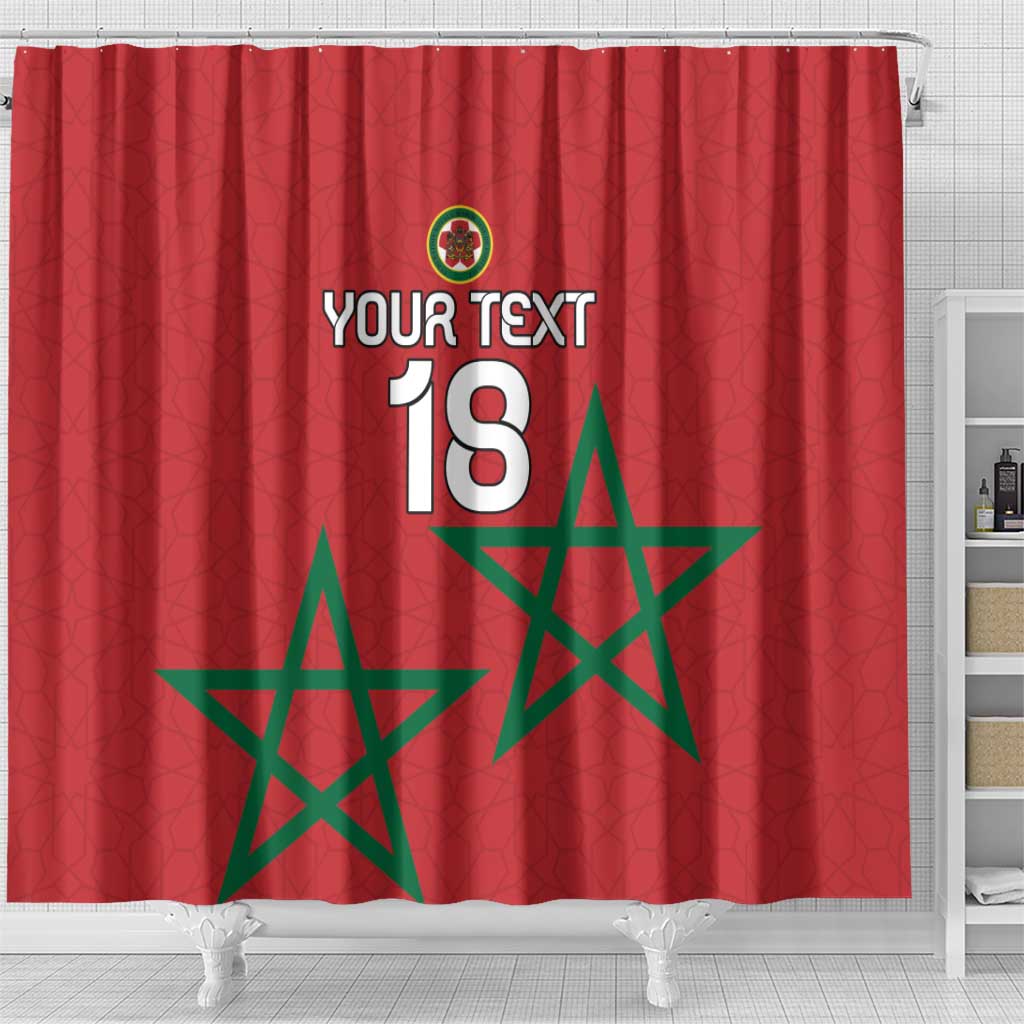 Custom Morocco Heritage Football Shower Curtain Road To Champion