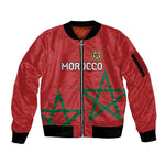 Custom Morocco Heritage Football Sleeve Zip Bomber Jacket Road To Champion