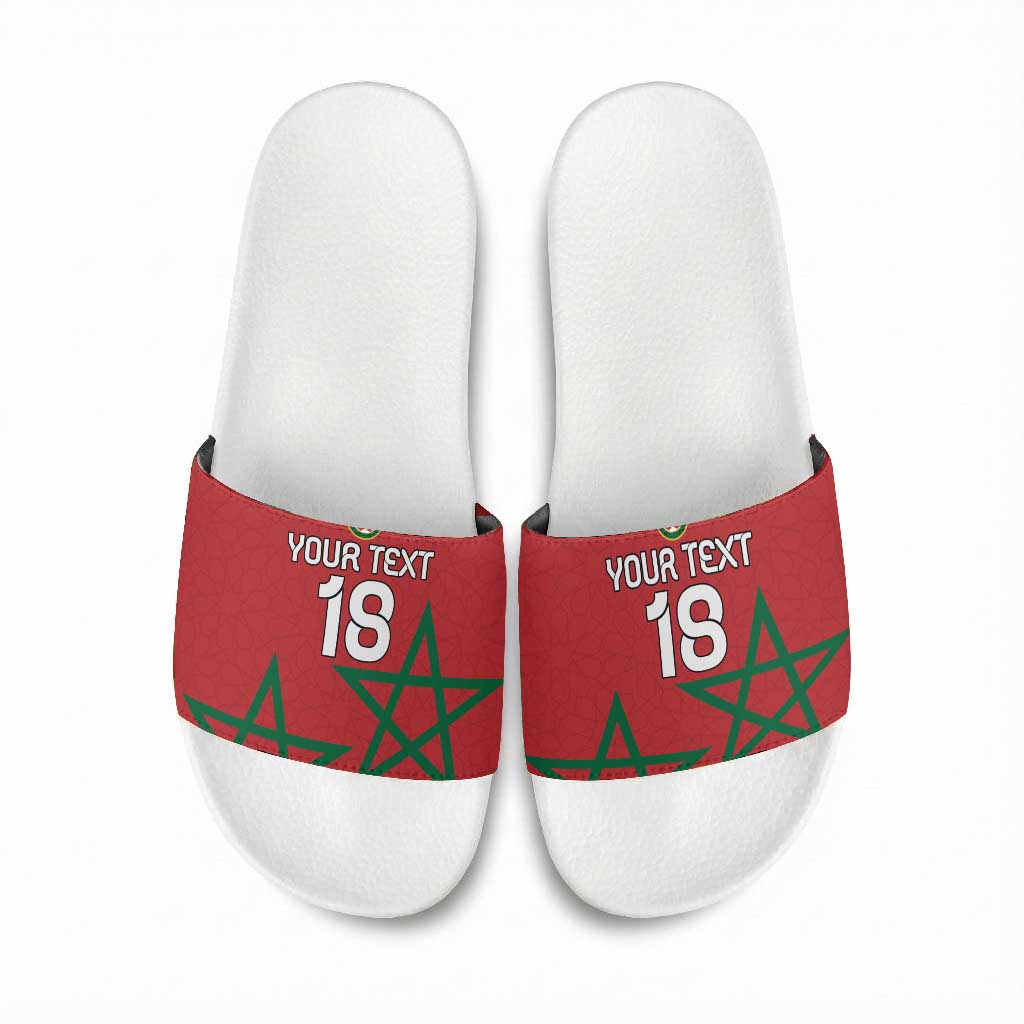 Custom Morocco Heritage Football Slide Sandals Road To Champion