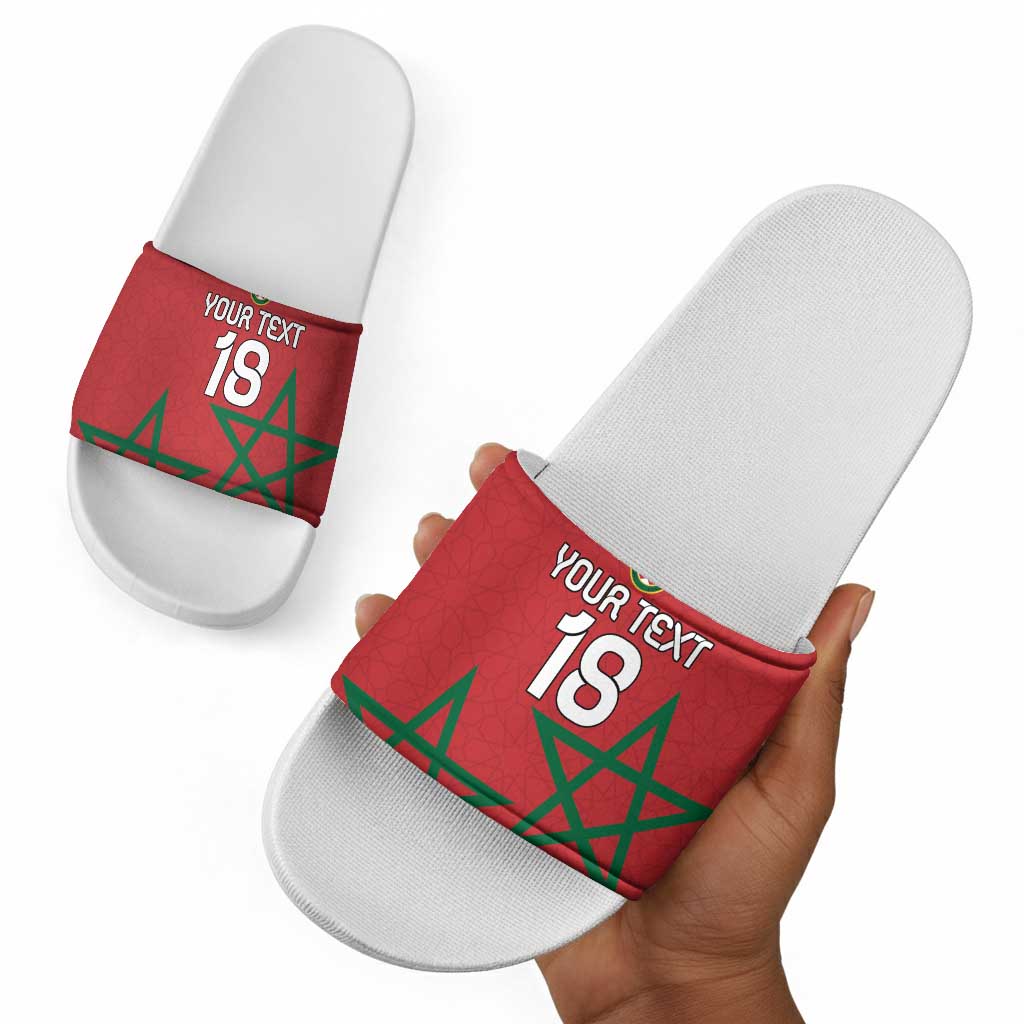 Custom Morocco Heritage Football Slide Sandals Road To Champion