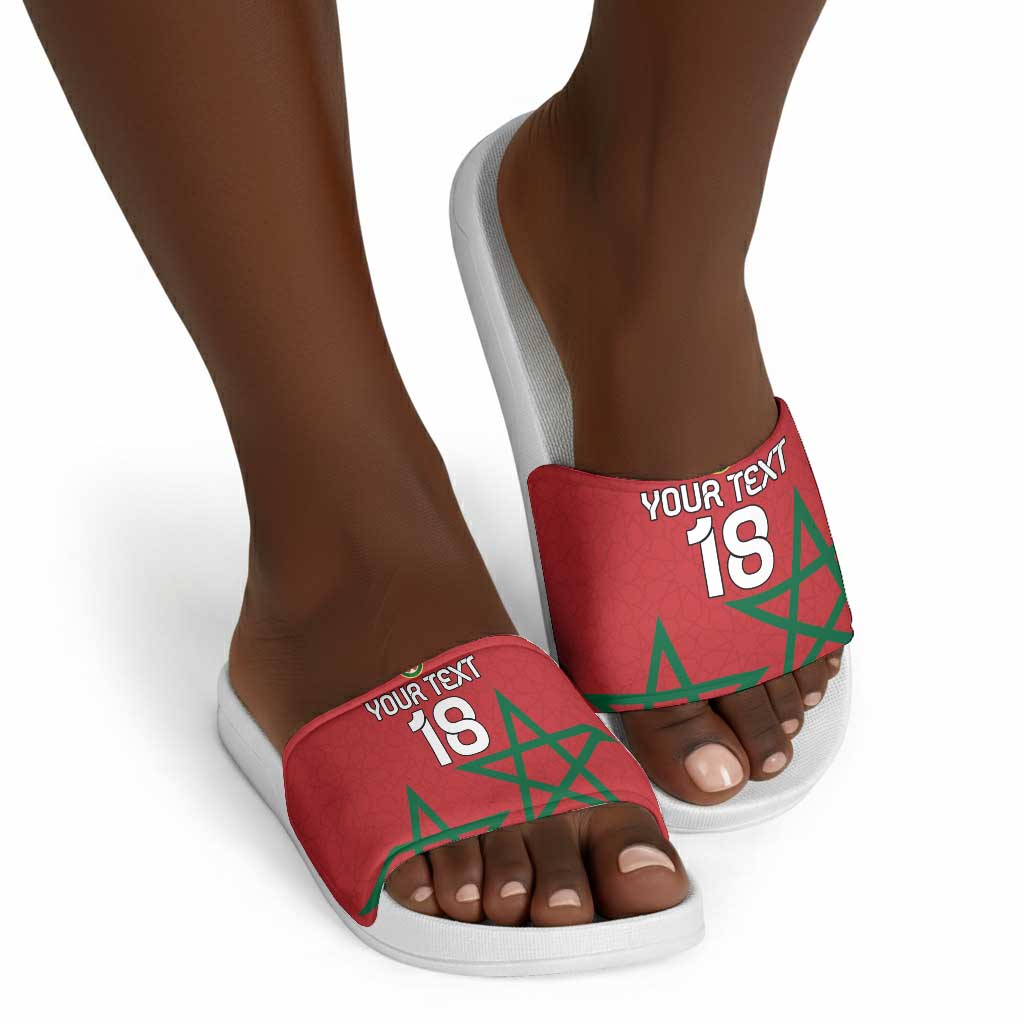 Custom Morocco Heritage Football Slide Sandals Road To Champion