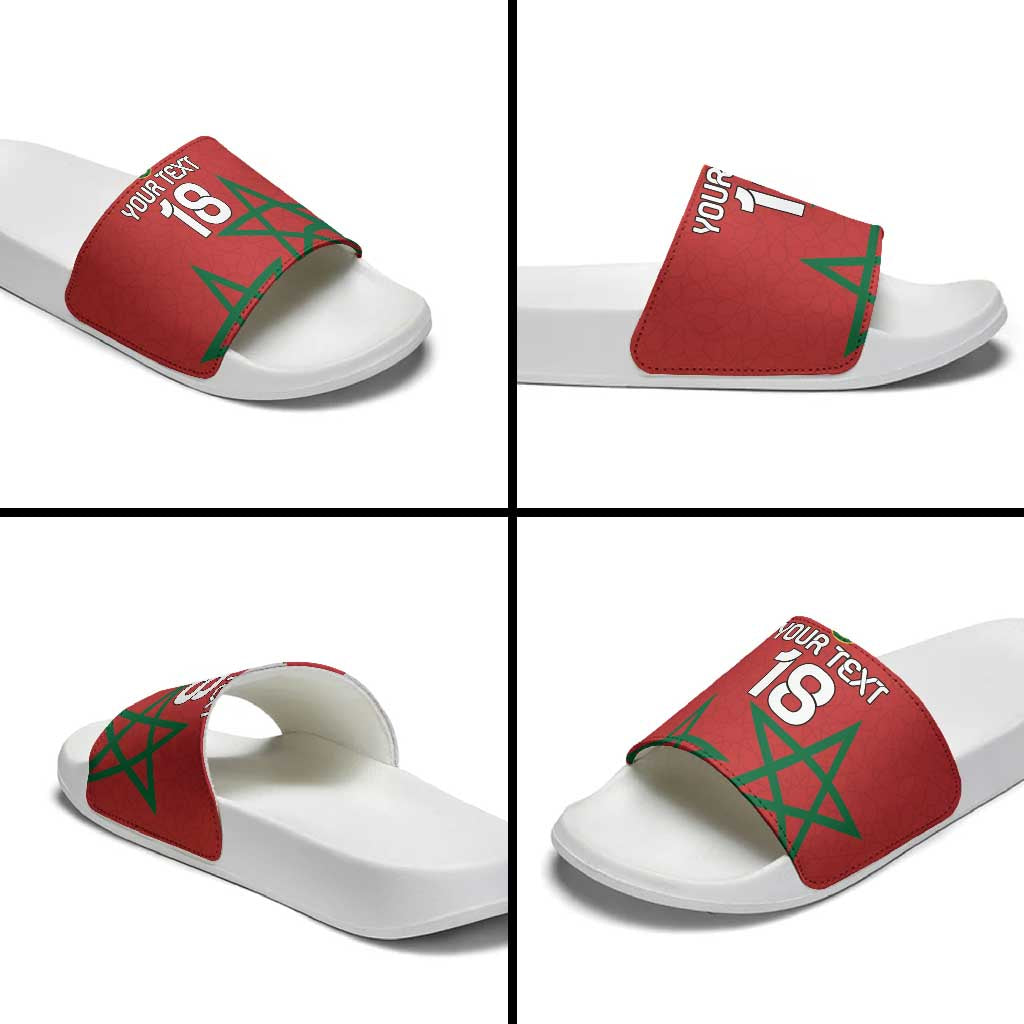 Custom Morocco Heritage Football Slide Sandals Road To Champion