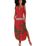 Custom Morocco Heritage Football Summer Maxi Dress Road To Champion