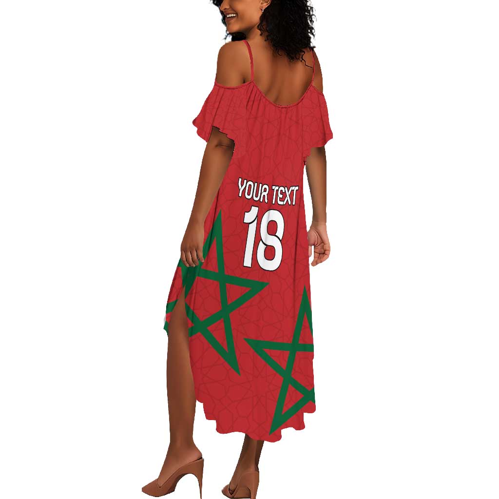 Custom Morocco Heritage Football Summer Maxi Dress Road To Champion