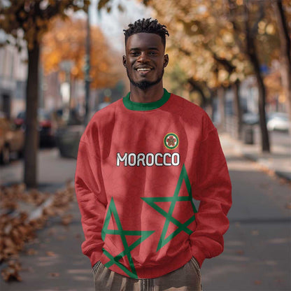 Custom Morocco Heritage Football Sweatshirt Road To Champion