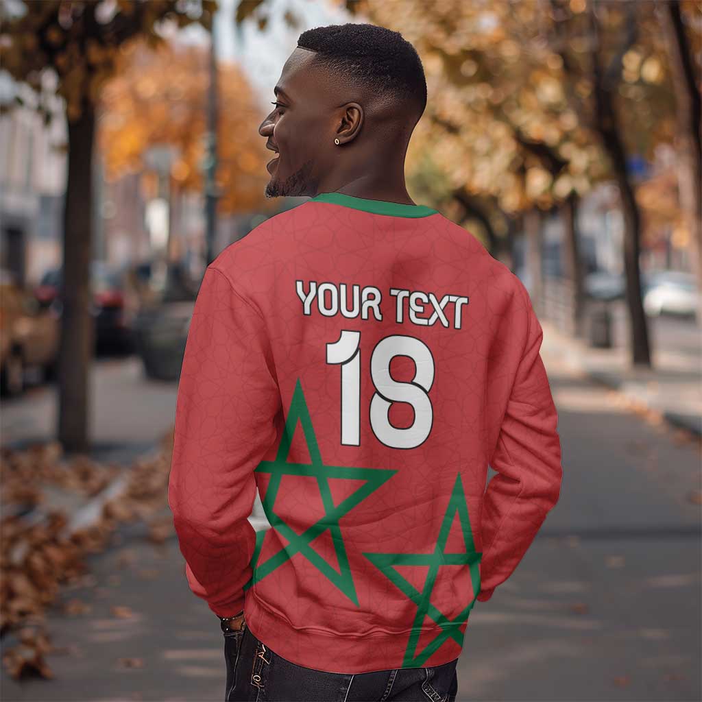 Custom Morocco Heritage Football Sweatshirt Road To Champion